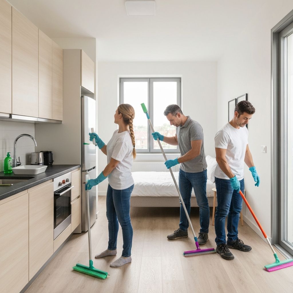 Professional cleaning team